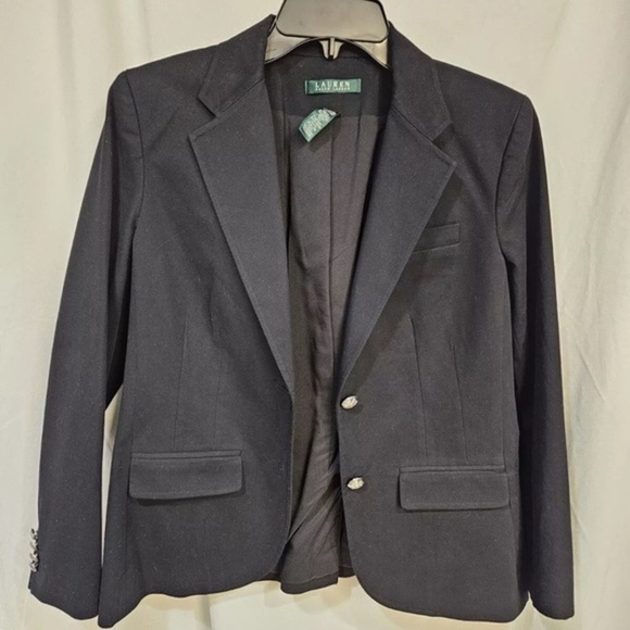Lauren Ralph Lauren Black 2-Button‎ Blazer Jacket – Size 4 - Picture 1 of 6